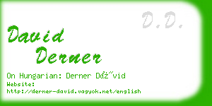 david derner business card